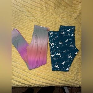 Two Piece Leggings, Lot Unicorns Mystical Girls Size 14/16